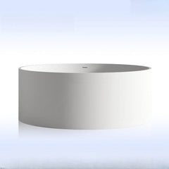 Ink Orbicular Freestanding Bathtub with Roll Top, Casual Style & Soaking Therapy, 51"L x 51"W x 22"H Bathtubs