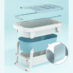 Modern Foldable Bath Tub for Adults - Space-Saving Design with Insulation Lid