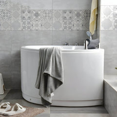 Modern Bathtub Acrylic Corner Soaking with Drain and Overflow Trim - Tub Left 42"L x 35"W x 26"H Bathtubs