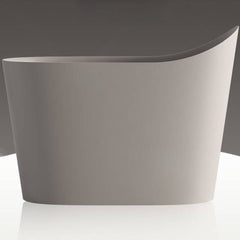 Casual Oval Freestanding Bathtub with Single Slipper Design for Soaking and Seat Included Bathtubs