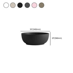 Ink Orbicular Freestanding Bathtub with Roll Top Casual Soaking Design, 47"L x 47"W x 22"H Bathtubs