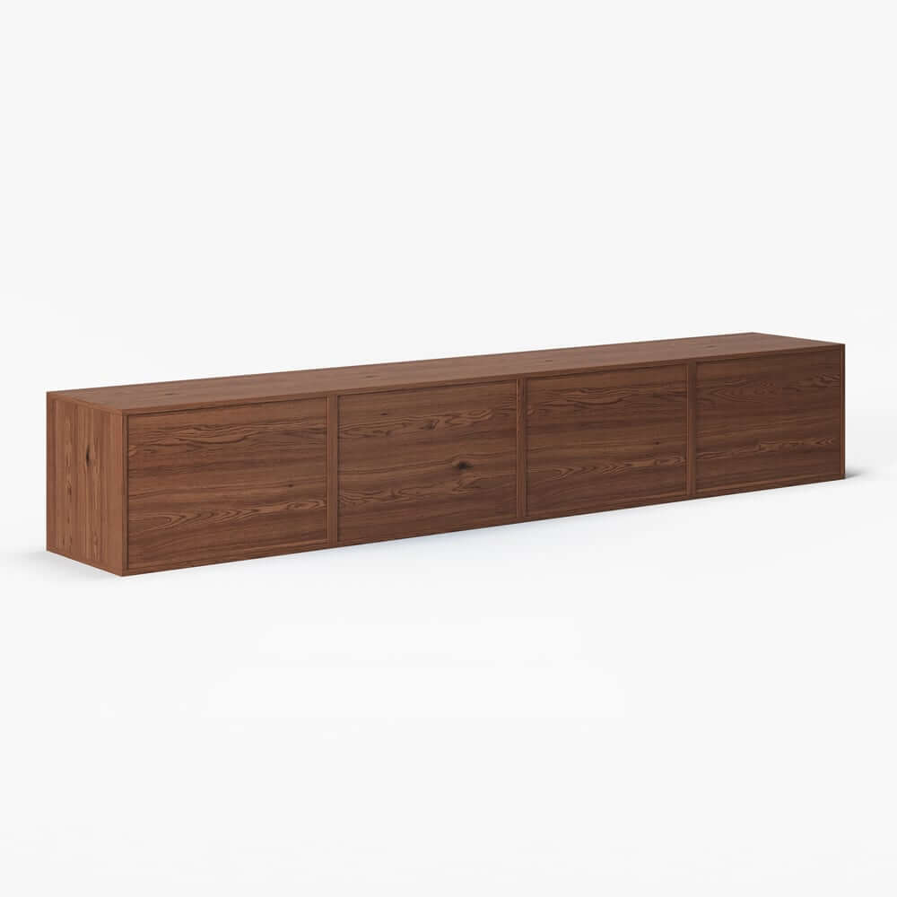 94" Walnut Mid-Century Modern LED TV Stand