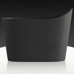 Casual Oval Freestanding Bathtub with Single Slipper Design for Soaking and Seat Included Bathtubs