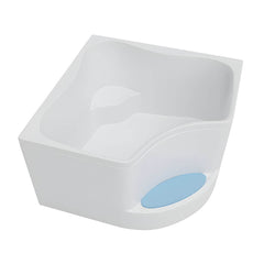 Corner Bathtub Seat Included Acrylic Pop-Up Drain Soaking in White - 35"L x 35"W x 25"H Tub Bathtubs