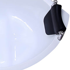 Modern 25.59-inch Tall Acrylic Tub Soak Corner White Bathtub - Right 35"L x 35"W x 26"H Tub with Sliver 4-Piece Set Bathtubs