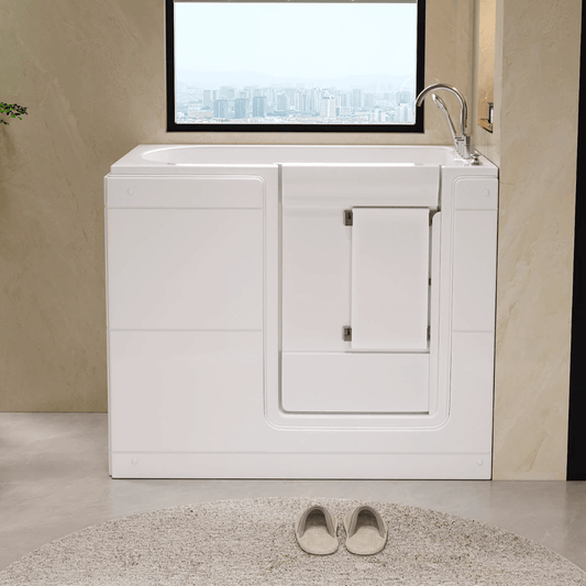 Space-Saving Side-Opening Walk-In Bath for Seniors and Mobility Aid