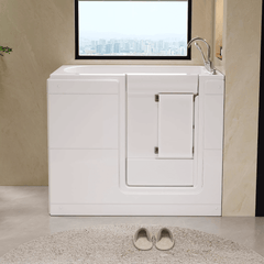 Space-Saving Side-Opening Walk-In Bath for Seniors and Mobility Aid