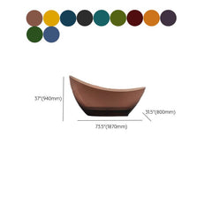 Casual Resin Oval Freestanding Bathtub with Double Slipper Design for Soaking Bathtubs