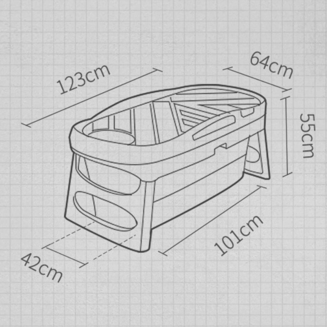 High-Quality Foldable Bath Tub - Perfect Relaxation Solution for Small Spaces