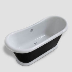 Modern Double Slipper Oval Acrylic Freestanding Soaking Bathtub Bathtubs