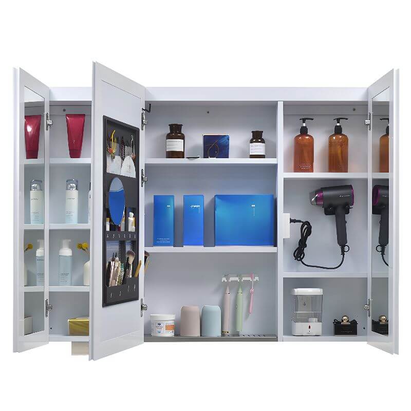 Surface mounted stainless steel medicine cabinet