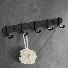 black metal towel rack