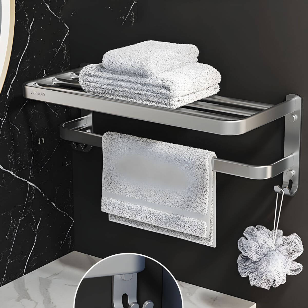 Durable metal bathroom accessory collection