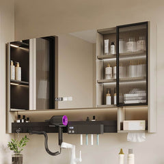 Frameless design medicine cabinet with lighting