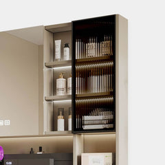 Medicine cabinet with internal electrical outlet