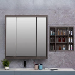 Dove grey stainless alloy medicine cabinet