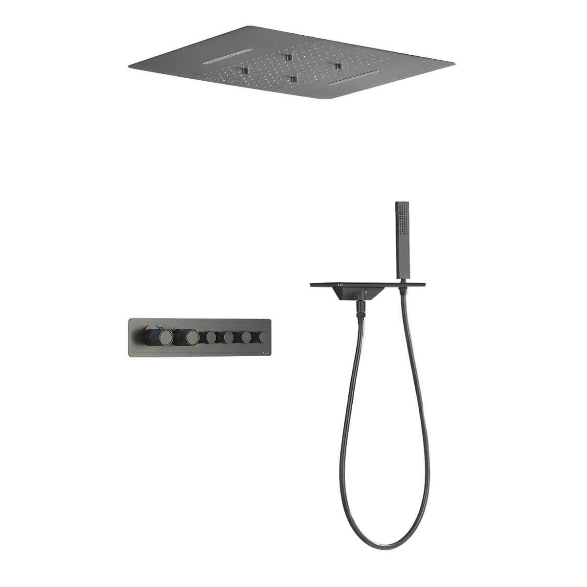 Stylish grey shower fixture