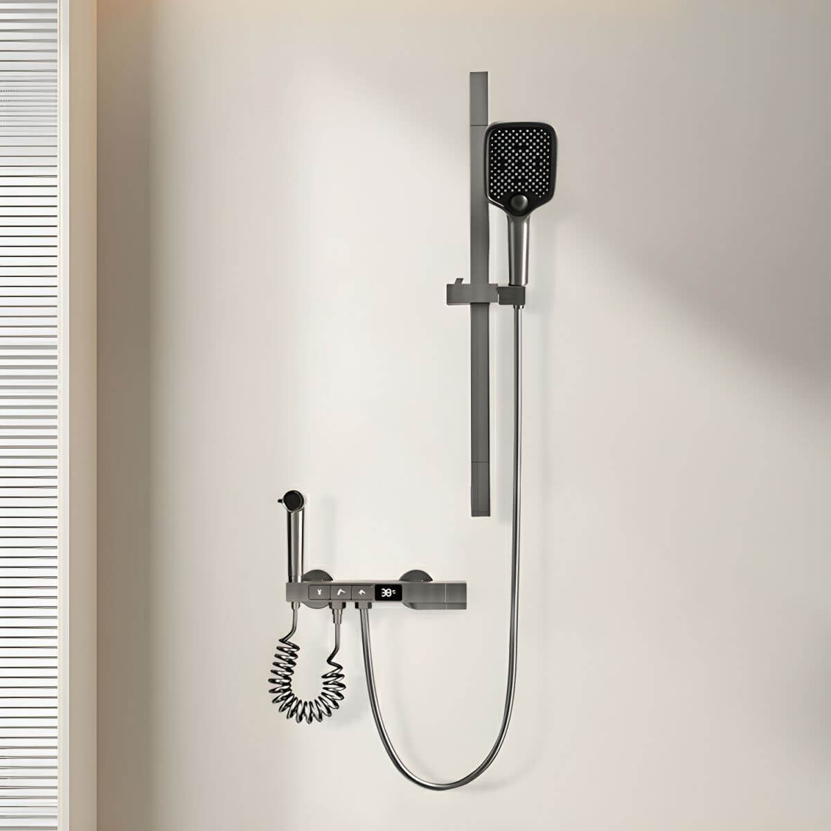 Copper Shower System with handheld massage jet