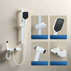 Wall-mounted adjustable shower system