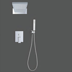 Close-up of shower head with diverter valve