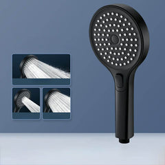 Black handheld shower head styled for elegance