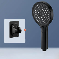 Stylish modern handheld shower head in black and silver finishes