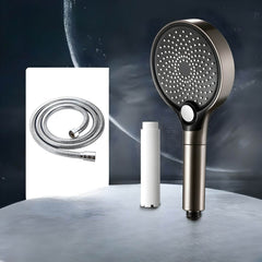 Adjustable PVC Handheld Shower Head with silver finish