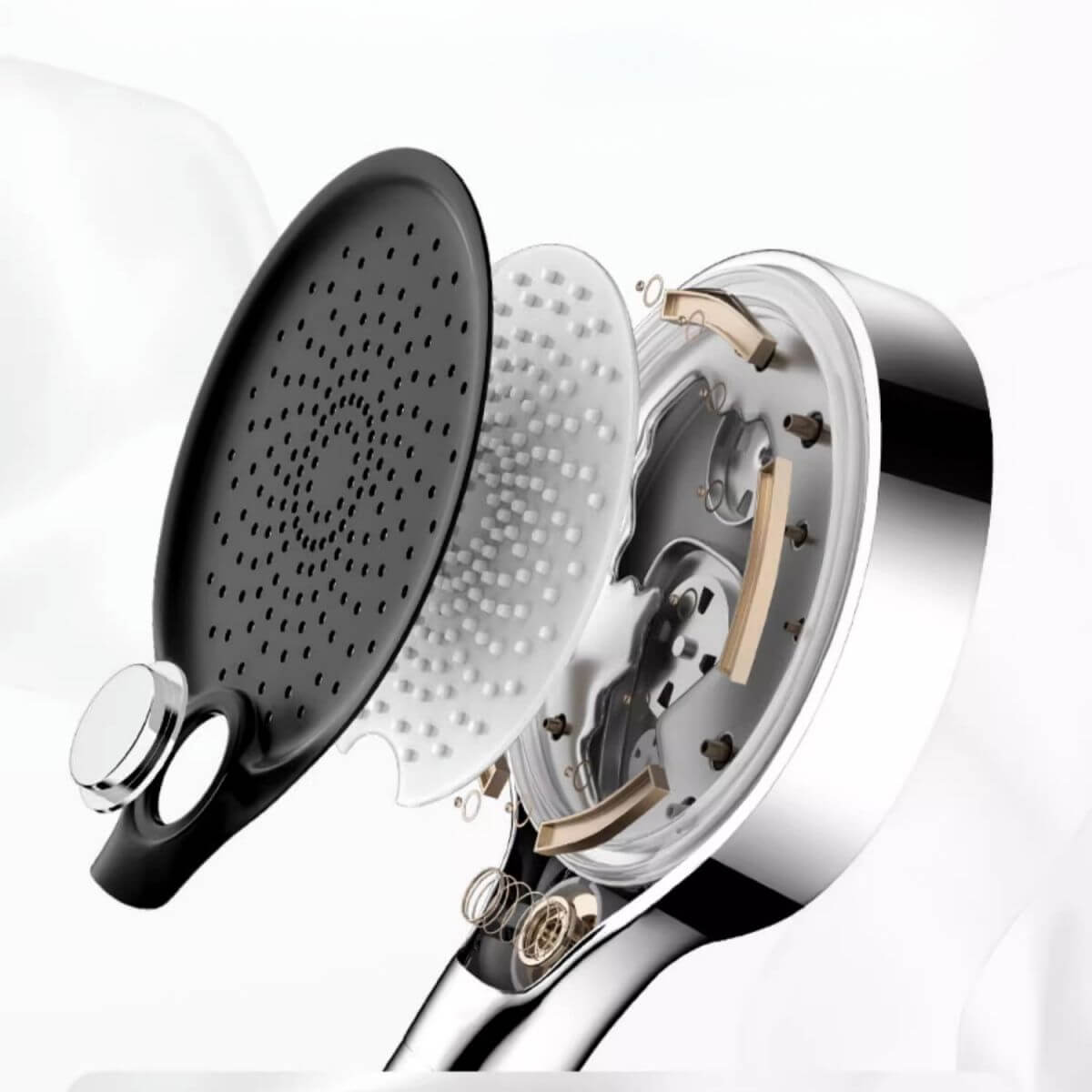 Luxury shower experience with modern shower head