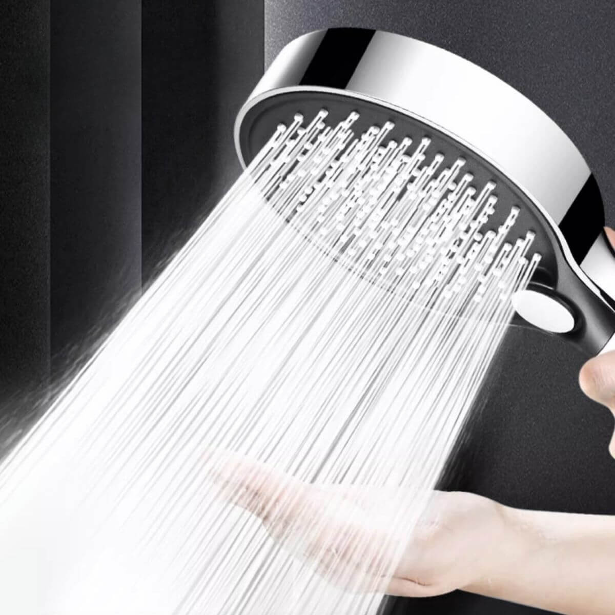 Modern shower head with three spray patterns