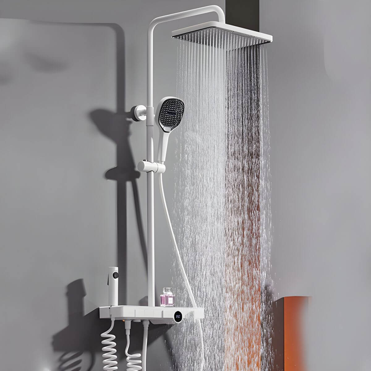 Massage jet spray feature of the shower faucet