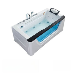 Illuminated bathtub with heater and body jets