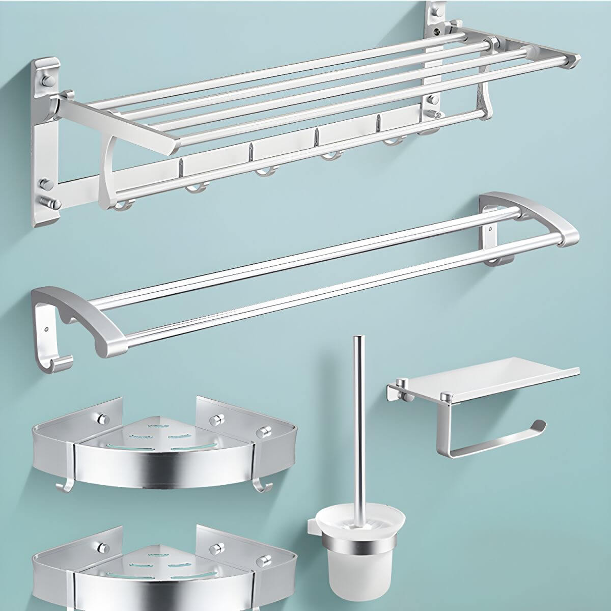 Installation setup of aluminium towel bar