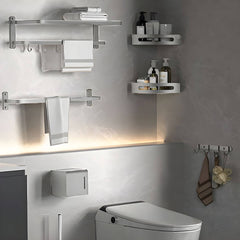 3-piece bathroom accessory set on display