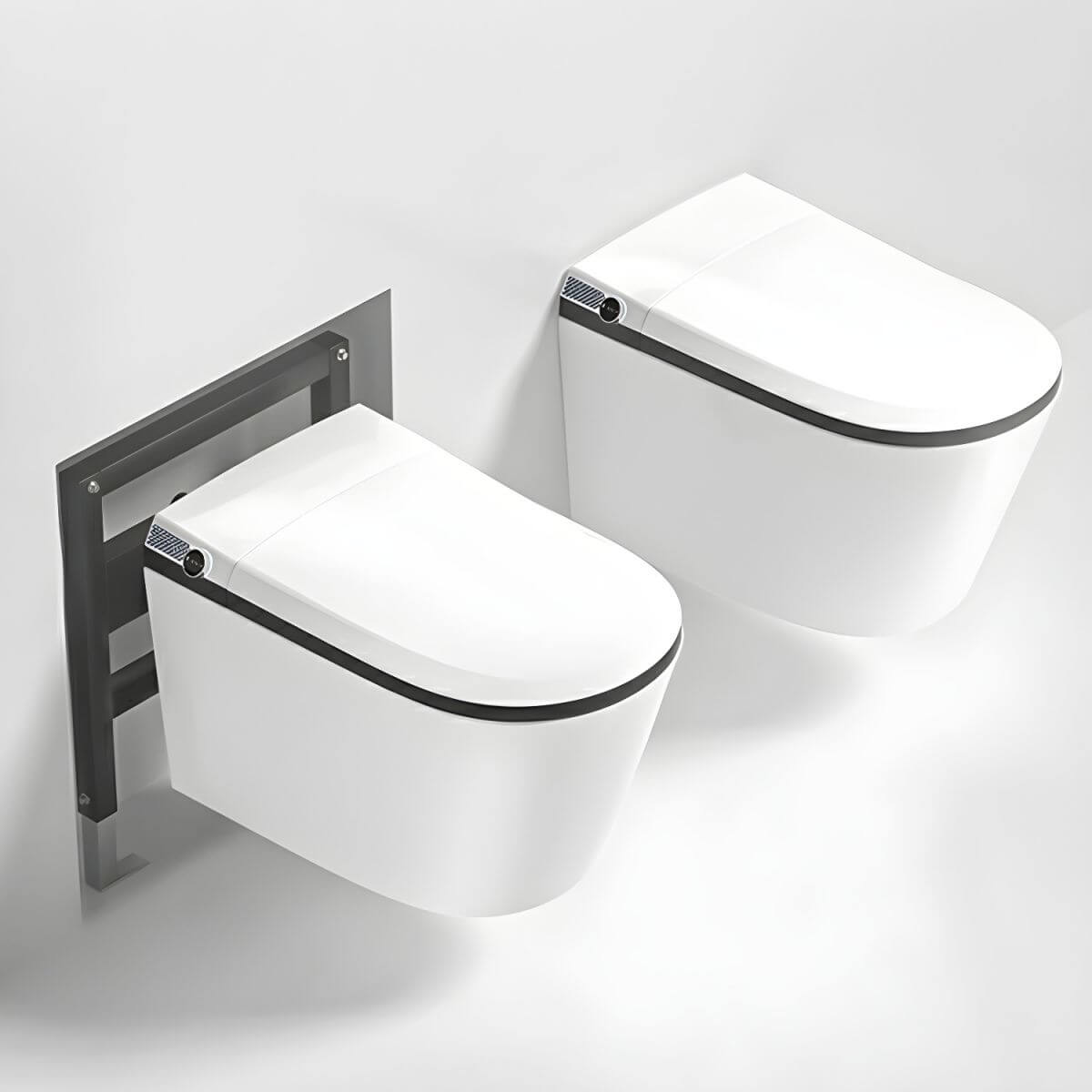 Wall mount bidet in bathroom