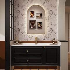 Luxury Bathroom Vanity in Midnight Black with Ceramic Top