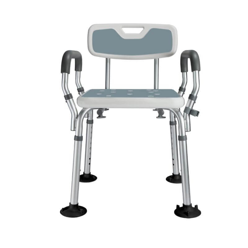 Azure adjustable height shower chair with handle