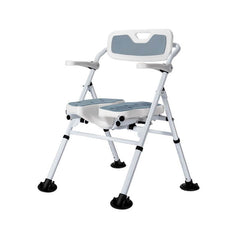 Safety features of the shower chair emphasized