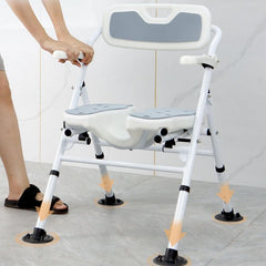 Close-up of anti-slip legs on shower chair