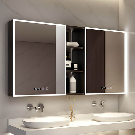 wall-mounted mirror storage cabinet for bathroom