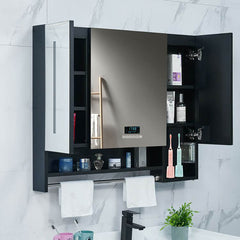 black stainless steel medicine cabinet