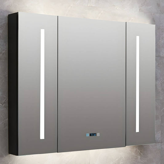 Frameless door medicine cabinet