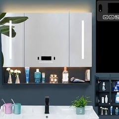 Stylish black medicine cabinet in upscale decor