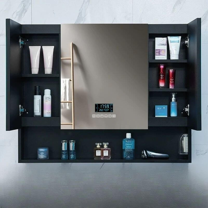 Soft close hinges on medicine cabinet