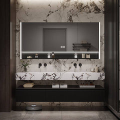 Sleek wall-mounted bathroom vanity