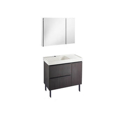 Brown and white color scheme vanity