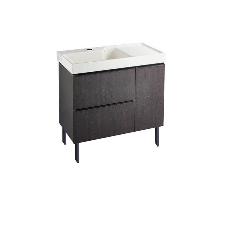 Modern bathroom vanity with drawers