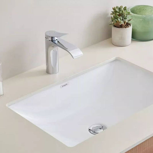 Casual Ceramic Chalk Undermount Bathroom Sink