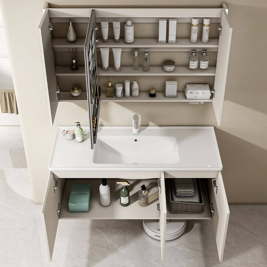 Chalk Base Bathroom Vanity with Mirror