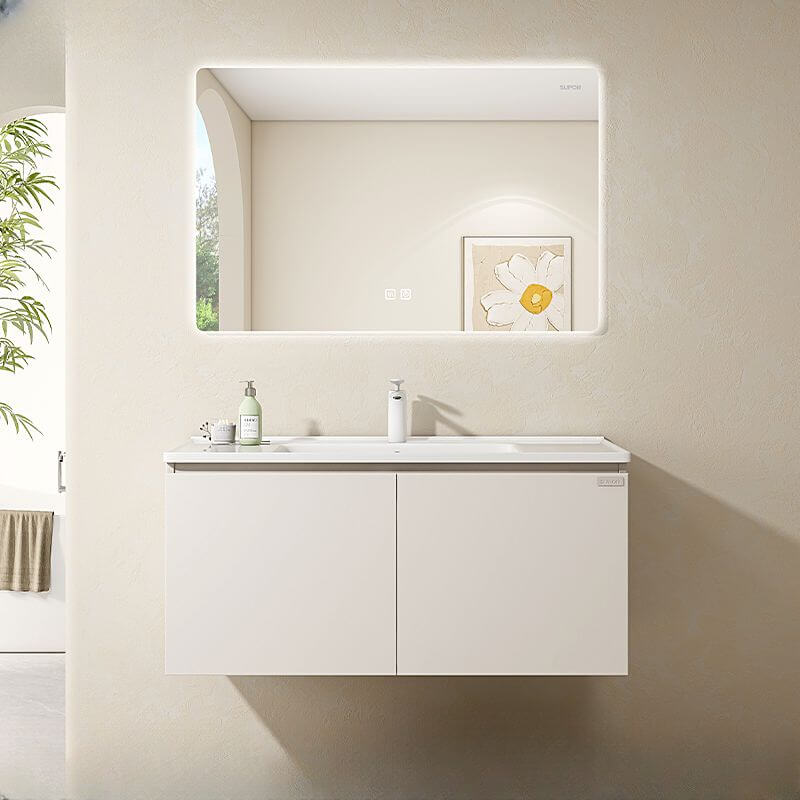 Stylish bathroom vanity with faucet