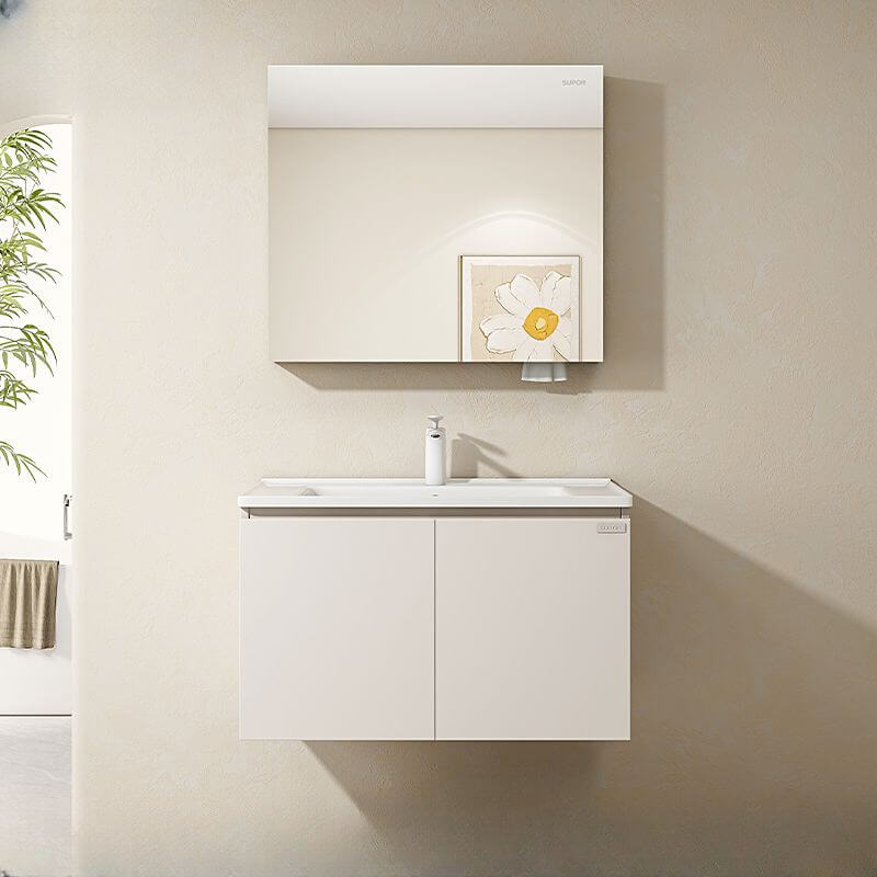 Stylish bathroom vanity with faucet